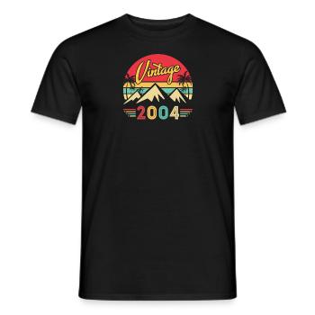 20 Year Old 2004 Vintage 20 Man Woman - Men's T-Shirt - black - Front - AI Model Male 178 light (178cm)