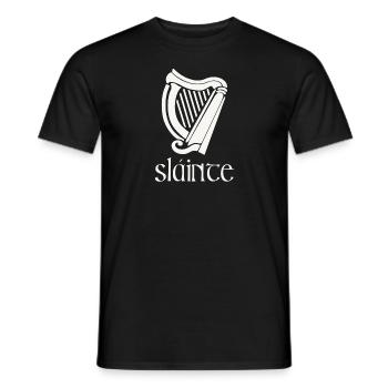 Sláinte Gaelic Irish Ireland Funny St Patricks Day - Men's T-Shirt - black - Front - AI Model Male 178 light (178cm)