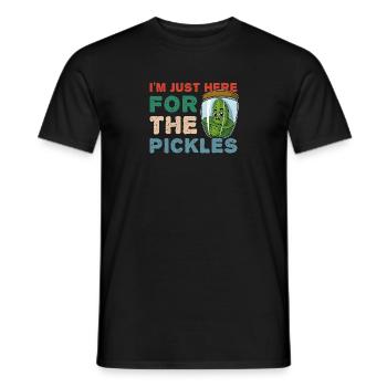 Cornichons Fruit Marinage Concombres Jardin fruitier - T-shirt homme - noir - Devant - AI Model Male 178 light (178cm)