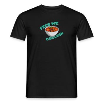Gulasch Fleischgericht Suppe Ungarn National - Männer T-Shirt - Schwarz - Vorne - AI Model Male 178 light (178cm)