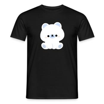 Cute Polar Bear - Men's T-Shirt - black - Front - AI Model Male 178 light (178cm)