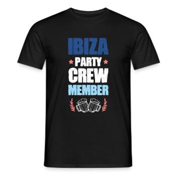 Ibiza Party Crew - Men's T-Shirt - black - Front - AI Model Male 178 light (178cm)