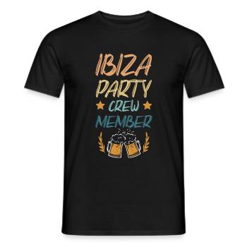 Ibiza Party Crew - Men's T-Shirt - black - Front - AI Model Male 178 light (178cm)
