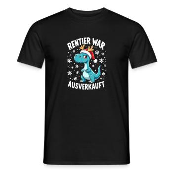 Dino Rentier war ausverkauft - Männer T-Shirt - Schwarz - Vorne - AI Model Male 178 light (178cm)