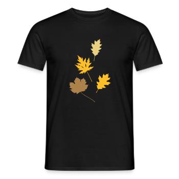autumn leaves - Men's T-Shirt - black - Front - AI Model Male 178 light (178cm)