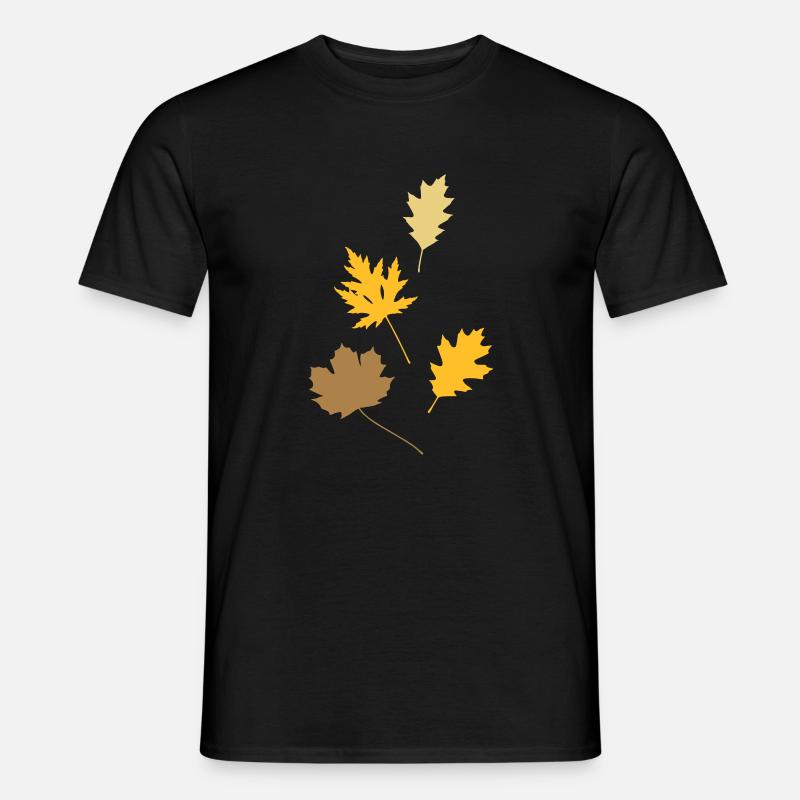feuilles d'automne - T-shirt homme - noir