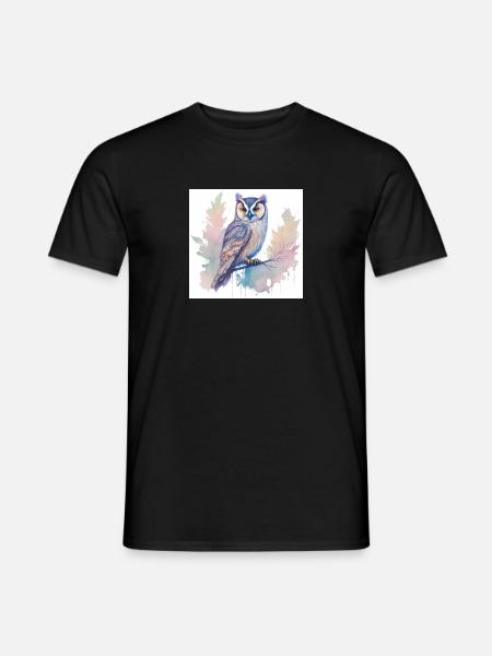 Eule - Männer T-Shirt - Schwarz
