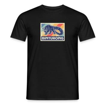 Binturong Bärenkatze Tiere Biologie Tierwelt - Männer T-Shirt - Schwarz - Vorne - AI Model Male 178 light (178cm)
