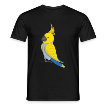 Gelber Kakadu - Männer T-Shirt - Schwarz - Vorne - AI Model Male 178 light (178cm)