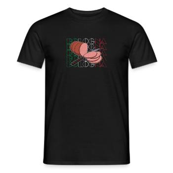 Italienische Hausgemacht Bologna Wurst Essen - Männer T-Shirt - Schwarz - Vorne - AI Model Male 178 light (178cm)