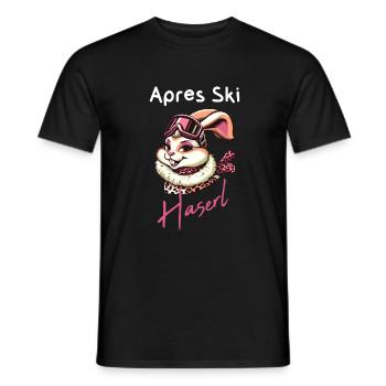Apres Ski Haserl, Party für Ski Hasen für den JGA - Männer T-Shirt - Schwarz - Vorne - AI Model Male 178 light (178cm)