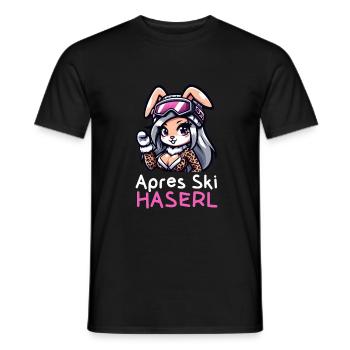 Apres Ski Haserl, Party für Ski Hasen für den JGA - Männer T-Shirt - Schwarz - Vorne - AI Model Male 178 light (178cm)