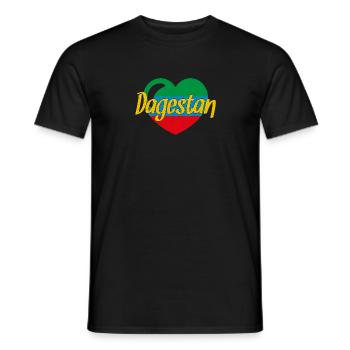 Dagestan Papakha Adler Flagge Herkunft Reise - Männer T-Shirt - Schwarz - Vorne - AI Model Male 178 light (178cm)