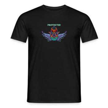 Yoga Meditation Lehrer Hamsa Hand Eye Symbol - Männer T-Shirt - Schwarz - Vorne - AI Model Male 178 light (178cm)