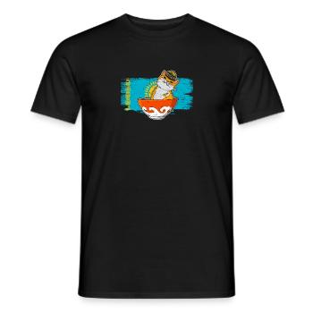 Kasachstan UdSSR Flage Astana Katze Herkunft - Männer T-Shirt - Schwarz - Vorne - AI Model Male 178 light (178cm)