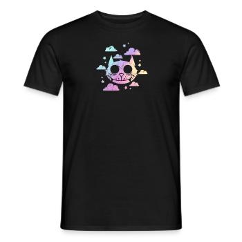 Pastel Goth Cat Aesthetic Gothic Emo E-Girl - T-shirt homme - noir - Devant - AI Model Male 178 light (178cm)