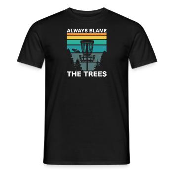 Always Blame The Trees Frisbee Frolf Disc Golf - T-shirt homme - noir - Devant - AI Model Male 178 light (178cm)