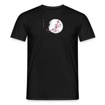 Aesthetic Japan Sakura Japanese Cherry Blossom - Men's T-Shirt - black - Front - AI Model Male 178 light (178cm)