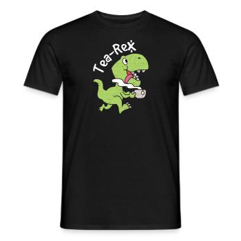 Tea Rex - Tee - Men's T-Shirt - black - Front - AI Model Male 178 light (178cm)