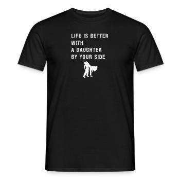 La vie est meilleure avec une fille à vos côtés - T-shirt homme - noir - Devant - AI Model Male 178 light (178cm)