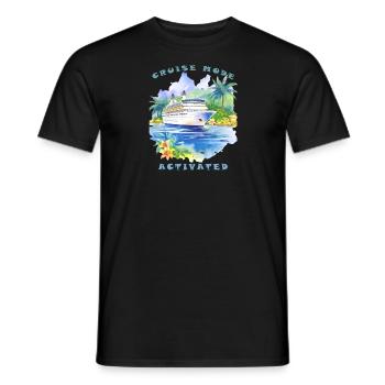 Cruise mode activated - Cruising Vacation - Men's T-Shirt - black - Front - AI Model Male 178 light (178cm)