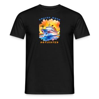 Cruise mode activated - Cruising Vacation - Men's T-Shirt - black - Front - AI Model Male 178 light (178cm)