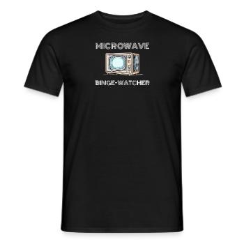 Lustiges TV -Mikrowelle T -Shirt Männer Frauen - Männer T-Shirt - Schwarz - Vorne - AI Model Male 178 light (178cm)