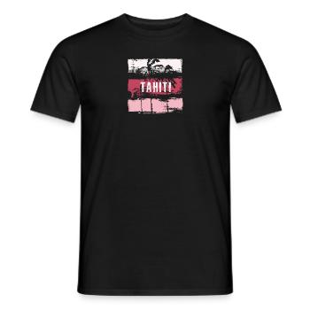 Tahiti French Polynesia Vacation Souvenir - Men's T-Shirt - black - Front - AI Model Male 178 light (178cm)