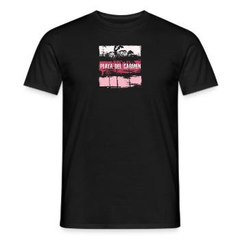 Playa Del Carmen Mexiko Urlaubssouvenir - Männer T-Shirt - Schwarz - Vorne - AI Model Male 178 light (178cm)