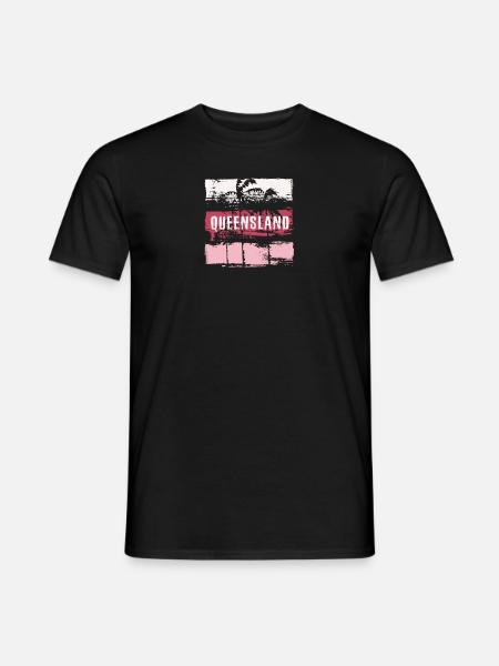 Queensland Australia Vacation Souvenir Abstract - Men's T-Shirt - black
