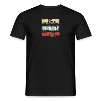 Pensacola Floride Souvenir de vacances artistiques - T-shirt homme - noir - Devant - AI Model Male 178 light (178cm)