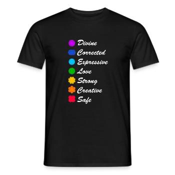 Chakra Fleur de Lotus Yoga Bouddhisme Méditation spir - T-shirt homme - noir - Devant - AI Model Male 178 light (178cm)