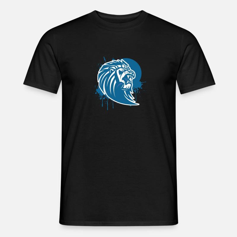 Löwe - Männer T-Shirt - Schwarz