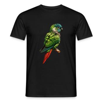 Green Cheek Conure Cute Conure Parrot - Men's T-Shirt - black - Front - AI Model Male 178 light (178cm)