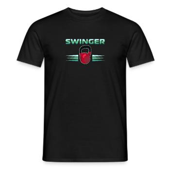 Kettlebell Bodybuilder Muskel Gym Sportler - Männer T-Shirt - Schwarz - Vorne - AI Model Male 178 light (178cm)