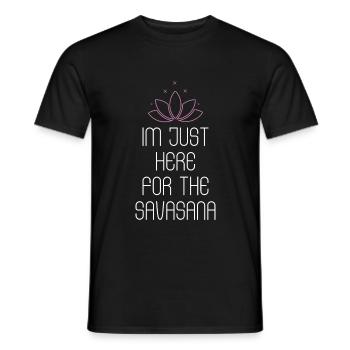 Cadeau de yoga Savasana - T-shirt homme - noir - Devant - AI Model Male 178 light (178cm)