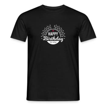 HAPPY BIRTHDAY - Men's T-Shirt - black - Front - AI Model Male 178 light (178cm)