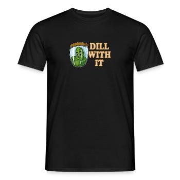 Concombres, cornichons, cornichons, fruits - T-shirt homme - noir - Devant - AI Model Male 178 light (178cm)
