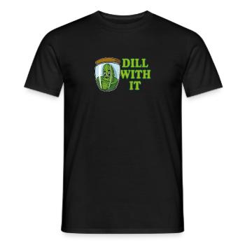 Concombres, cornichons, cornichons, fruits - T-shirt homme - noir - Devant - AI Model Male 178 light (178cm)