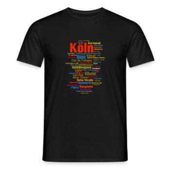 Köln (Kölle, Cologne) - Männer T-Shirt - Schwarz - Vorne - AI Model Male 178 light (178cm)