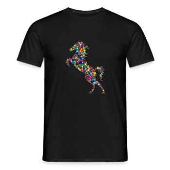 Pferd - Männer T-Shirt - Schwarz - Vorne - AI Model Male 178 light (178cm)