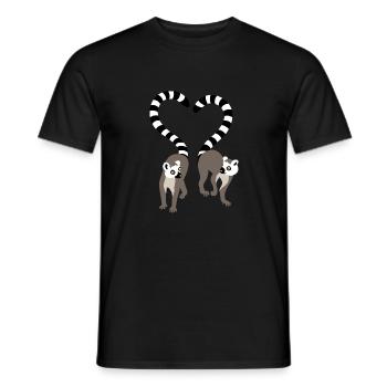 lemur love collection - Men's T-Shirt - black - Front - AI Model Male 178 light (178cm)