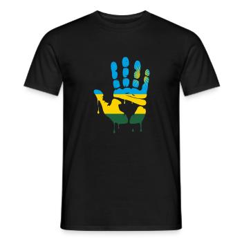 Gib mir Fünf Ruanda - Männer T-Shirt - Schwarz - Vorne - AI Model Male 178 light (178cm)