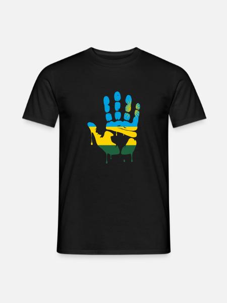 Give me five Rwanda - Men's T-Shirt - black