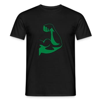 biceps - Men's T-Shirt - black - Front - AI Model Male 178 light (178cm)