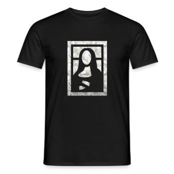 mona lisa game - Men's T-Shirt - black - Front - AI Model Male 178 light (178cm)