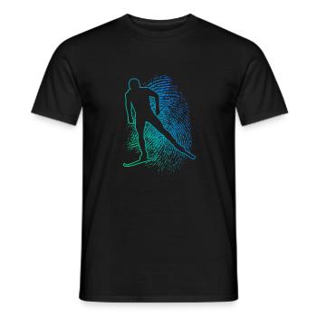 Women's Cross-Country Classic Men's Cross-Country Skating Skating - Men's T-Shirt - black - Front - AI Model Male 178 light (178cm)