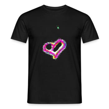 Sparkling heart - Men's T-Shirt - black - Front - AI Model Male 178 light (178cm)