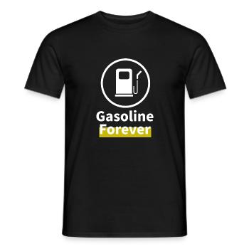 Benzin für immer - Männer T-Shirt - Schwarz - Vorne - AI Model Male 178 light (178cm)