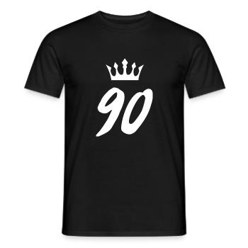 90 Number crown - Men's T-Shirt - black - Front - AI Model Male 178 light (178cm)